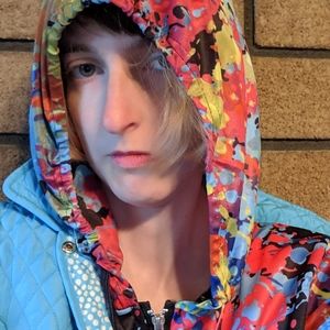 Rainbow splatter-paint print hoodie